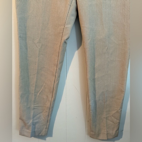 Zara Khaki with Black Polka Dot Work Trouser Pants, Size 6 - Picture 3 of 10